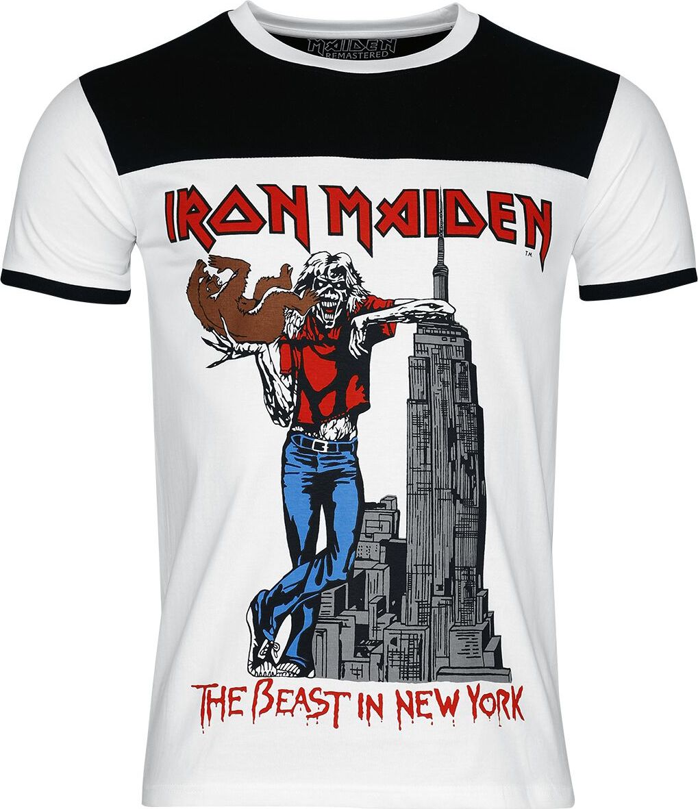 Iron Maiden NOTB Vintage Steve Harris Beast In New York Tričko bílá/cerná - RockTime.cz