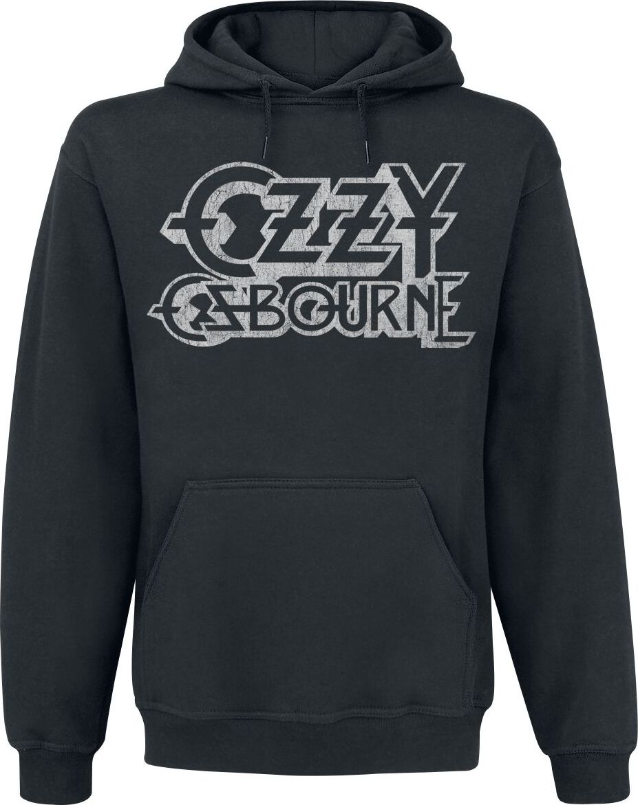 Ozzy Osbourne Vintage Logo Mikina s kapucí černá - RockTime.cz