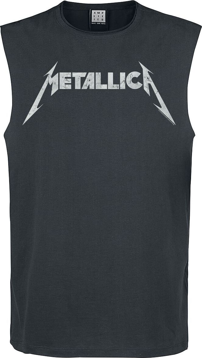 Metallica Amplified Collection - Logo Tank top charcoal - RockTime.cz