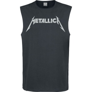 Metallica Amplified Collection - Logo Tank top charcoal - RockTime.cz