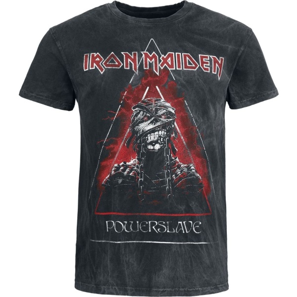 Iron Maiden Powerslave - Mummy Head Tričko charcoal - RockTime.cz