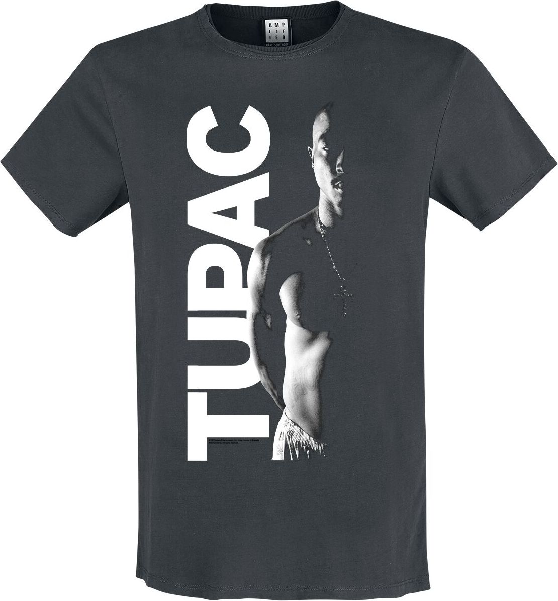 Tupac Shakur Amplified Collection - Shakur Tričko charcoal - RockTime.cz