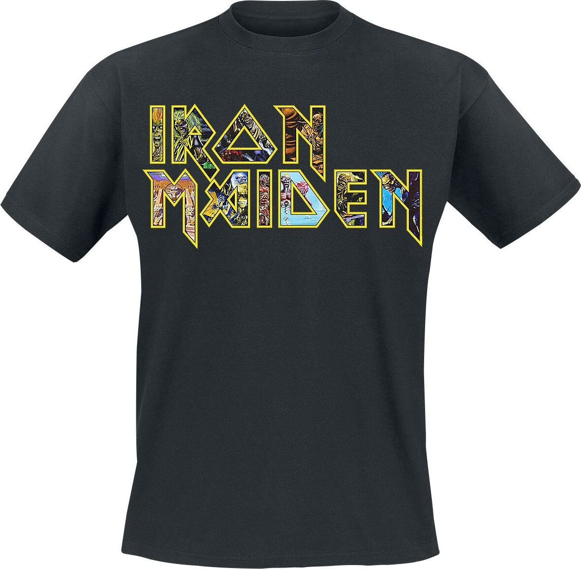 Iron Maiden Eddies Logo Tričko černá - RockTime.cz