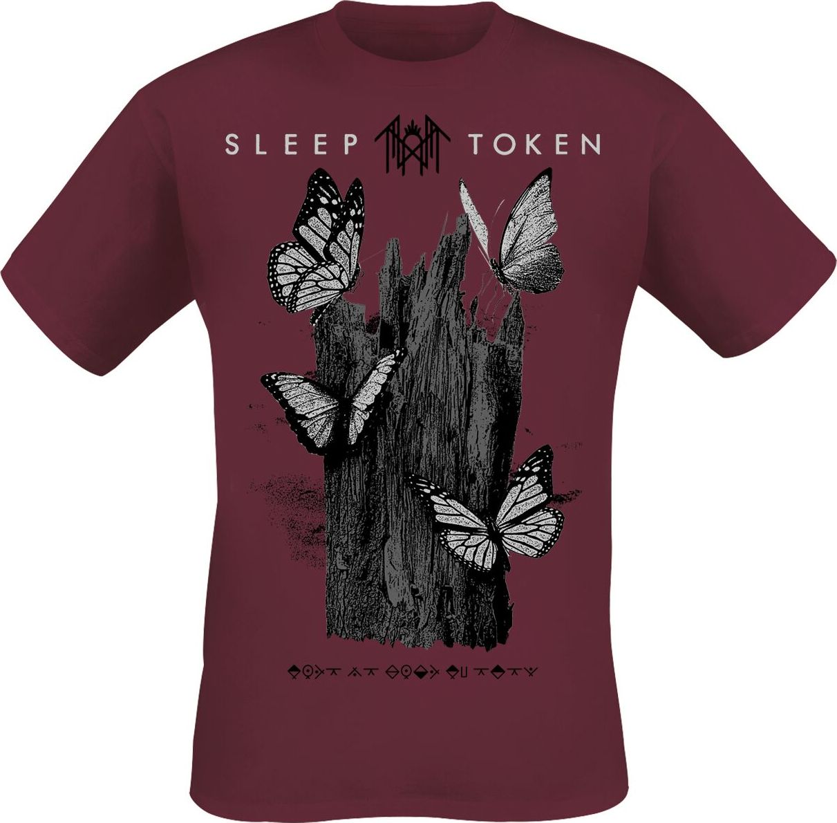 Sleep Token Butterflies Burg Tričko burgundská červeň - RockTime.cz