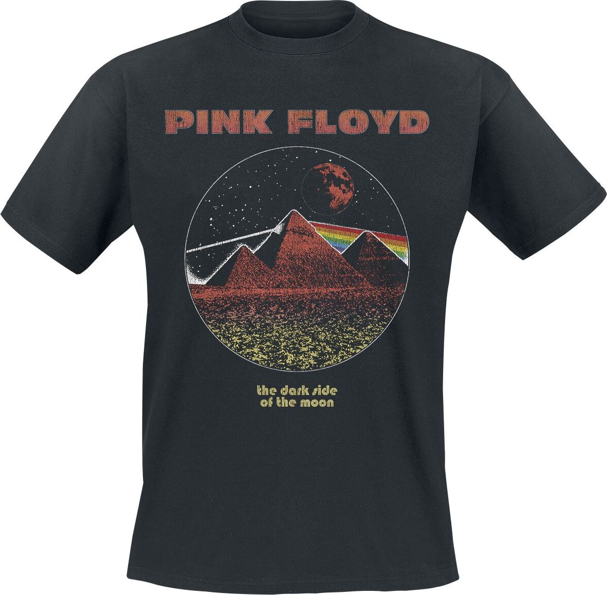 Pink Floyd DSTOM Pyramids Vintage Tričko černá - RockTime.cz