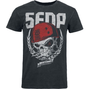 Five Finger Death Punch Skull Battleborn Tričko charcoal - RockTime.cz