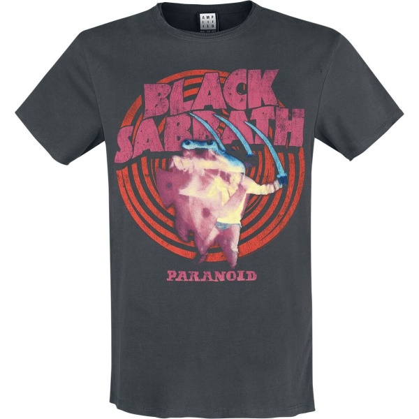 Black Sabbath Amplified Collection - Paranoid Tričko charcoal - RockTime.cz