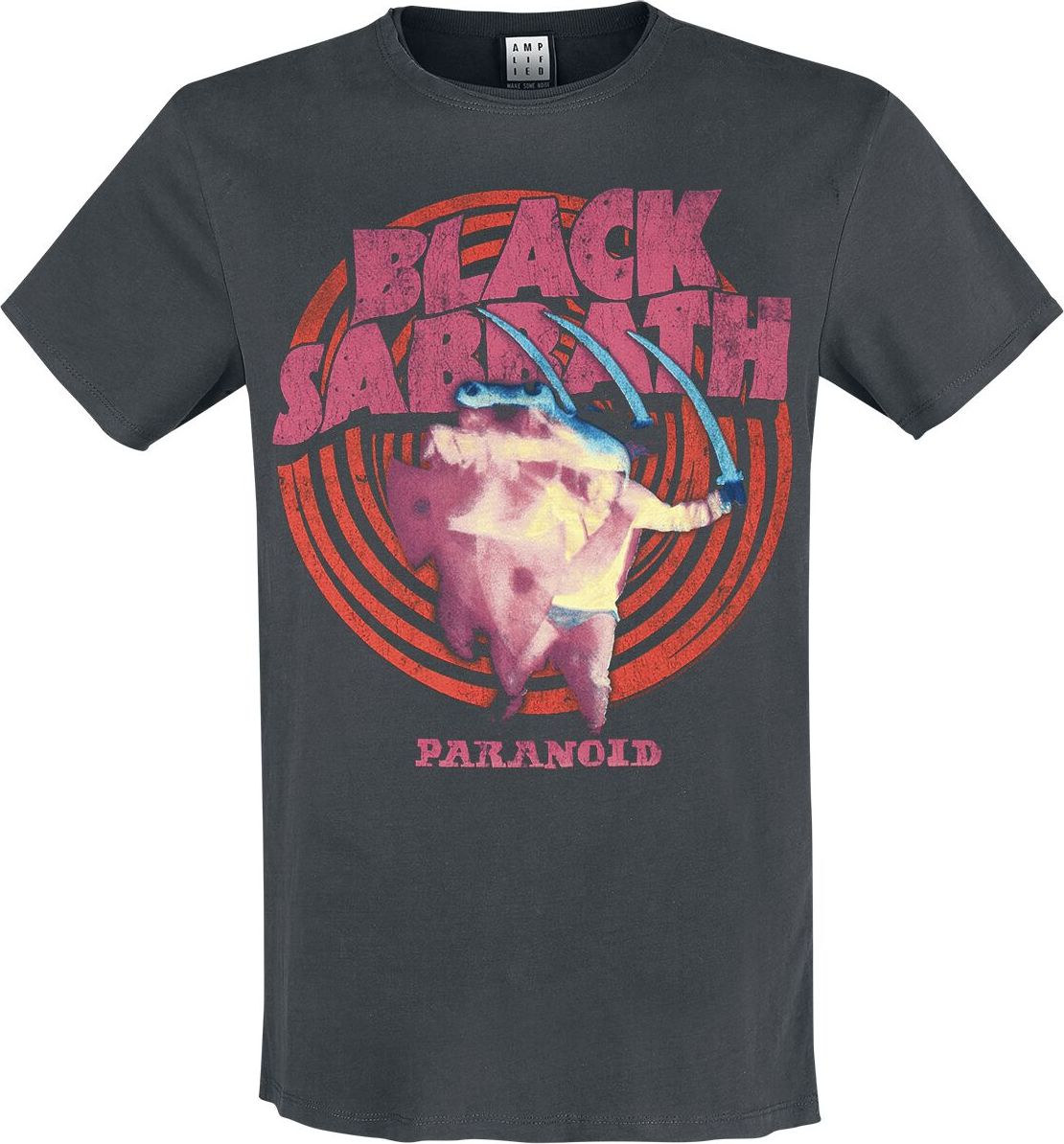 Black Sabbath Amplified Collection - Paranoid Tričko charcoal - RockTime.cz