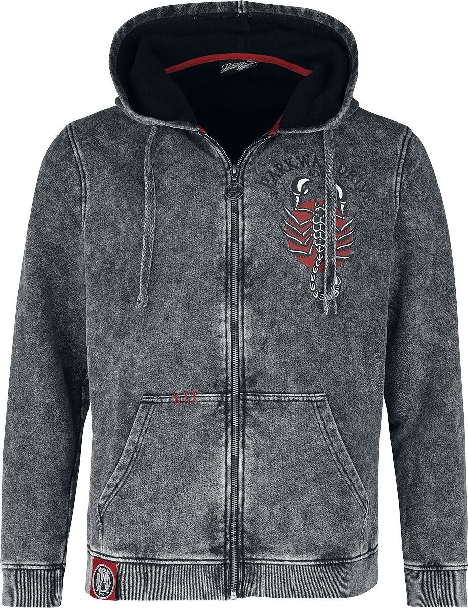 Parkway Drive EMP Signature Collection Mikina s kapucí na zip šedá - RockTime.cz