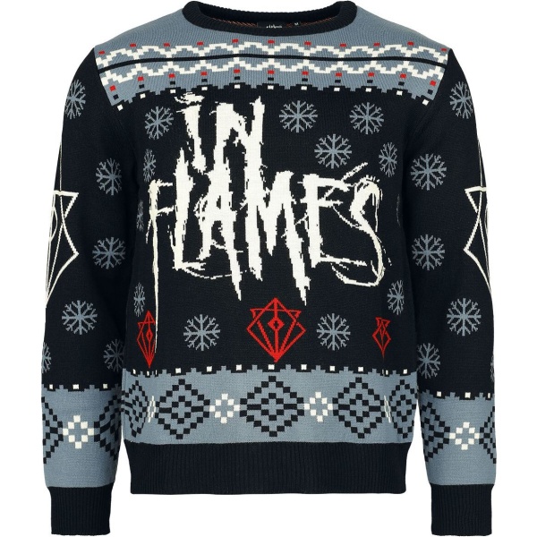 In Flames Holiday Sweater 2024 Pletený svetr vícebarevný - RockTime.cz