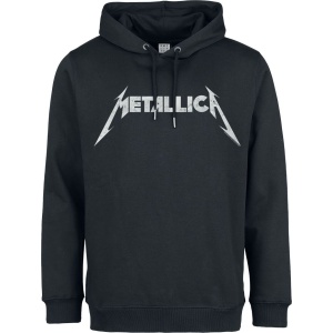 Metallica Amplified Collection - White Logo Mikina s kapucí černá - RockTime.cz