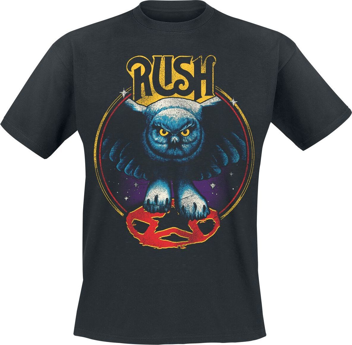 Rush Owl Star Tričko černá - RockTime.cz