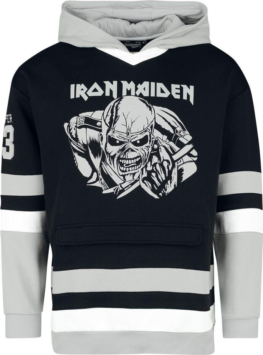 Iron Maiden EMP Signature Collection Mikina s kapucí bílá / černá / šedá - RockTime.cz