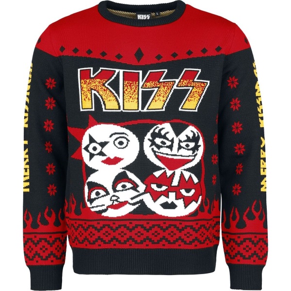 Kiss Holiday Sweater 2024 Pletený svetr vícebarevný - RockTime.cz