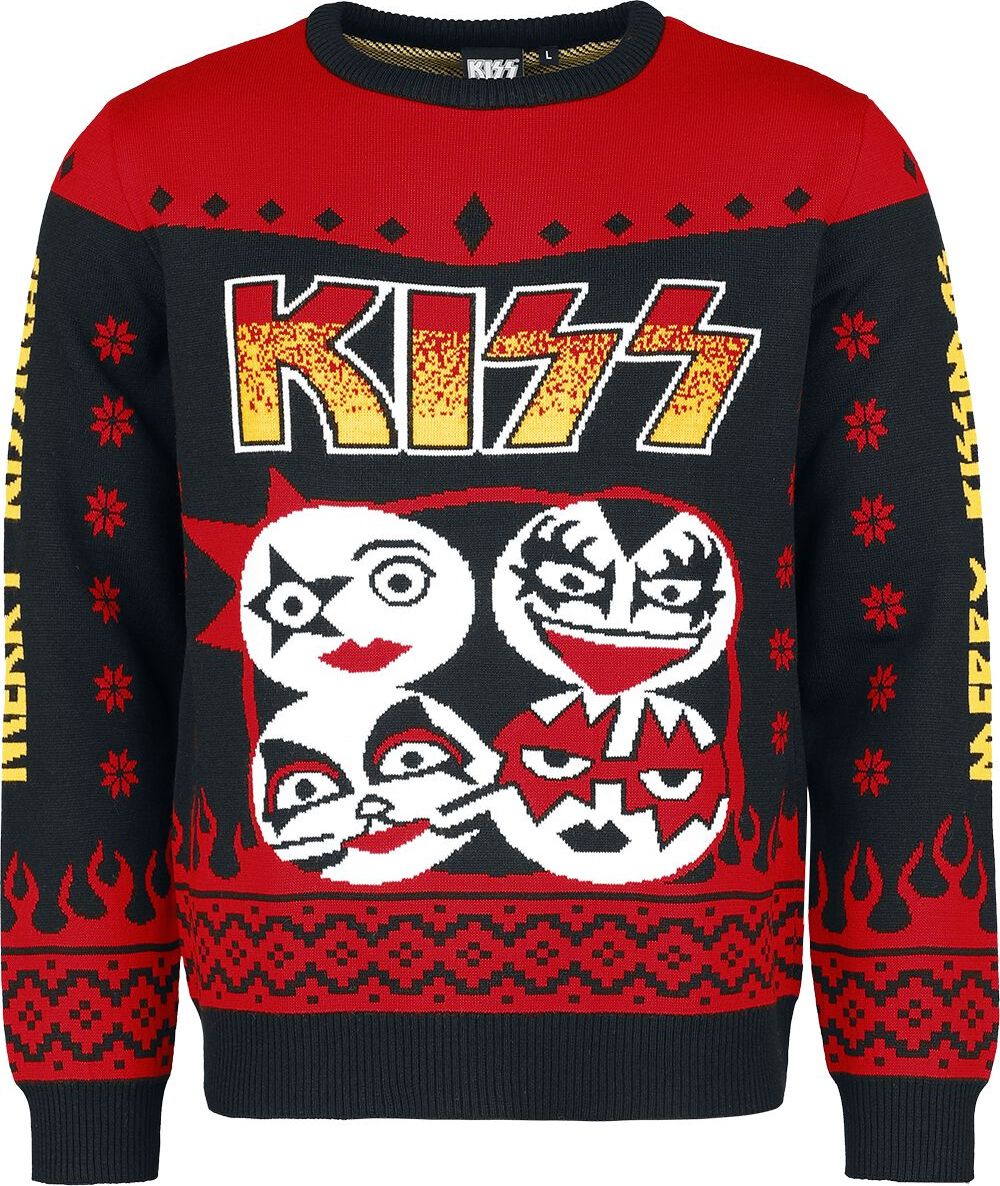 Kiss Holiday Sweater 2024 Pletený svetr vícebarevný - RockTime.cz