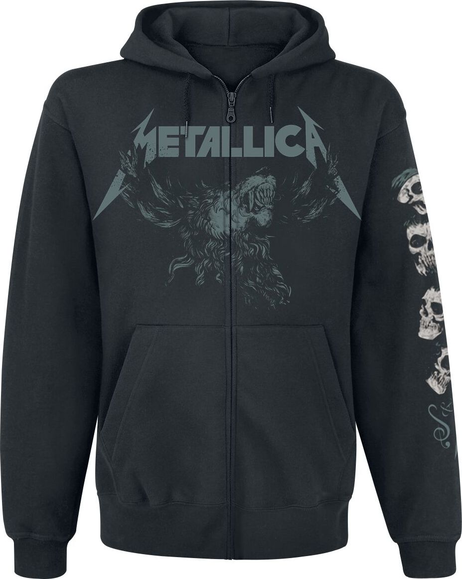 Metallica S&M2 - Skull Mikina s kapucí na zip černá - RockTime.cz