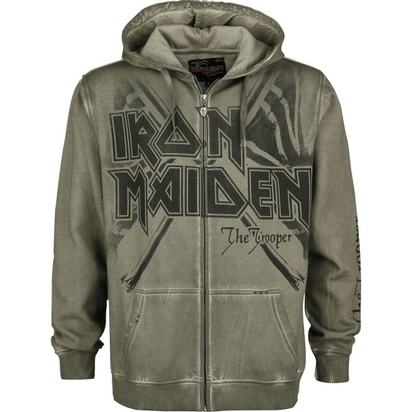 Iron Maiden EMP Signature Collection Mikina s kapucí na zip olivová - RockTime.cz