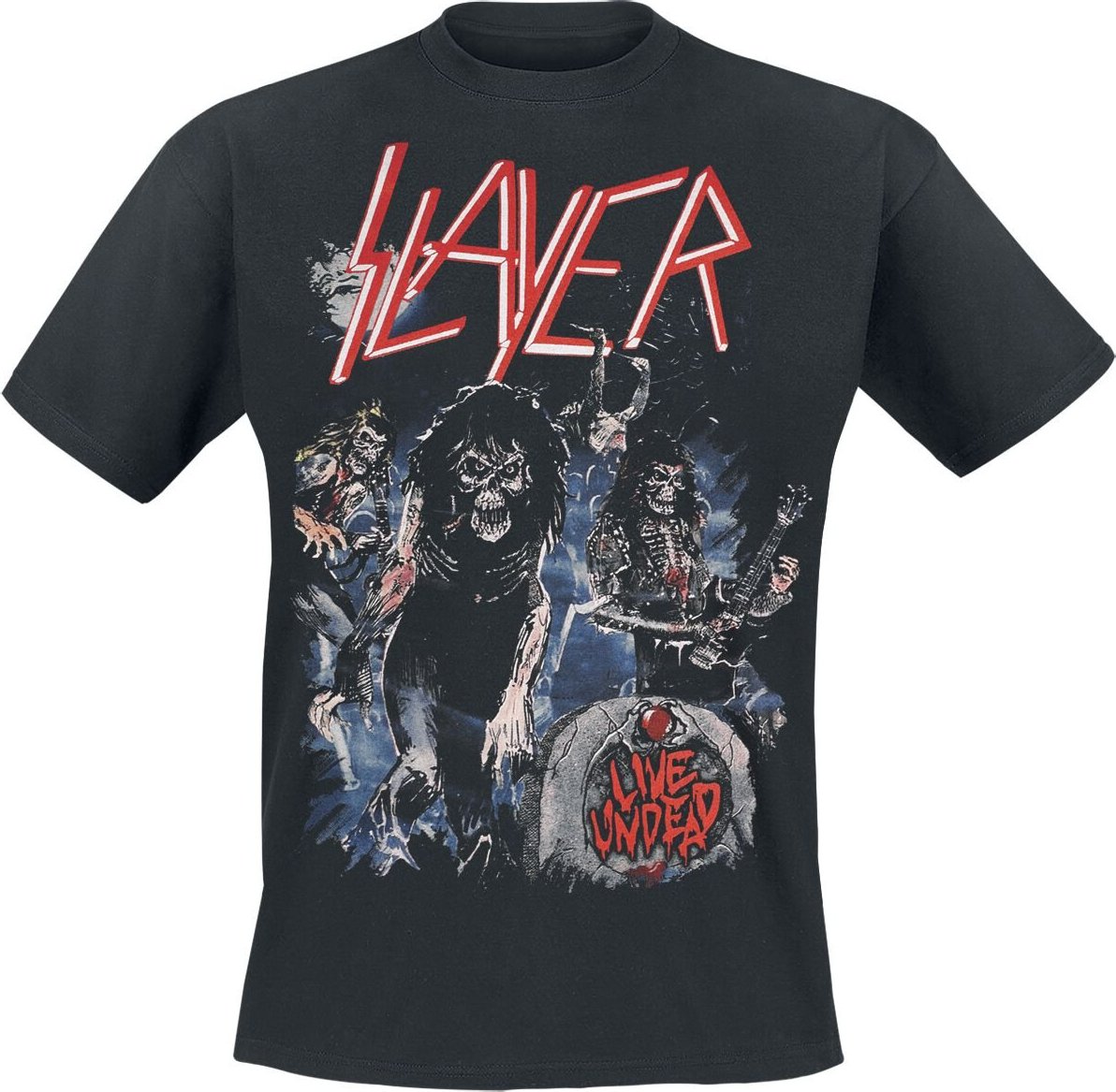 Slayer Live Undead Ripped Frame Tričko černá - RockTime.cz