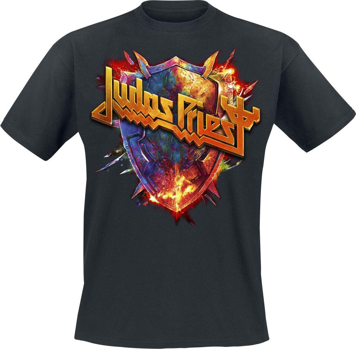 Judas Priest Shield Burst Logo Tričko černá - RockTime.cz