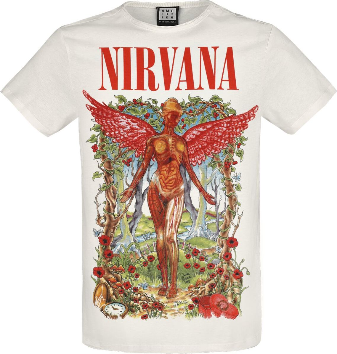 Nirvana Amplified Collection - In Utero Wilderness Tričko šedobílá - RockTime.cz