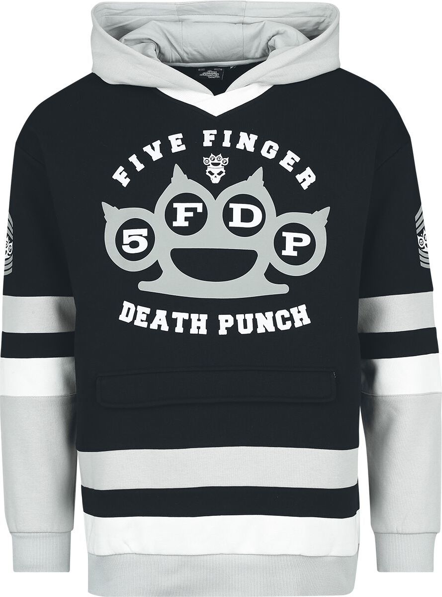 Five Finger Death Punch EMP Signature Collection Mikina s kapucí bílá / černá / šedá - RockTime.cz