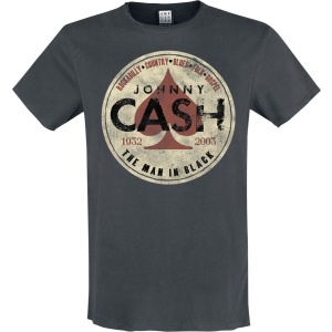 Johnny Cash Amplified Collection - The Man In Black Tričko charcoal - RockTime.cz