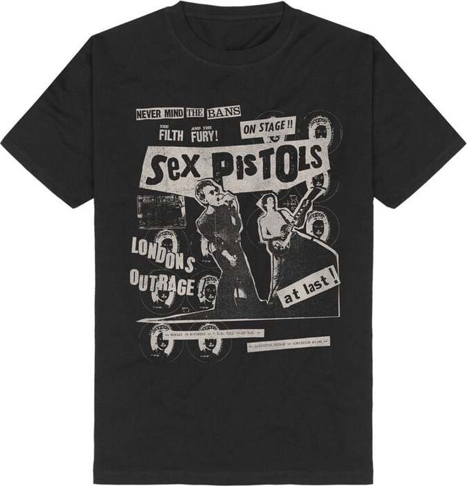 Sex Pistols London's Outrage Tričko černá - RockTime.cz