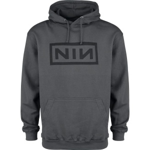 Nine Inch Nails Classic Black Logo Mikina s kapucí charcoal - RockTime.cz