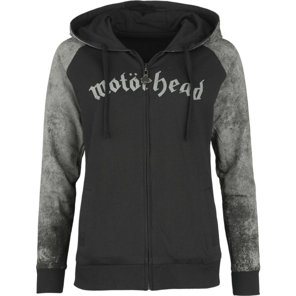 Motörhead EMP Signature Collection Dámská mikina s kapucí na zip cerná/šedá - RockTime.cz