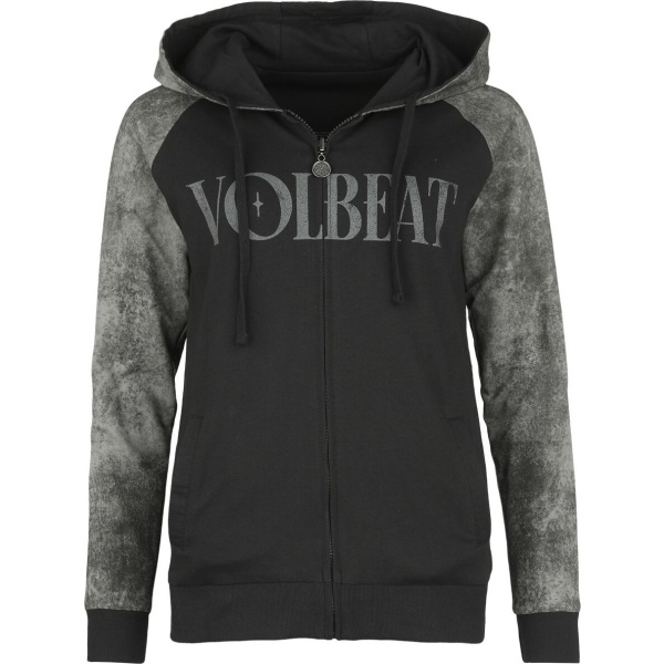 Volbeat EMP Signature Collection Dámská mikina s kapucí na zip cerná/tmave zelená - RockTime.cz