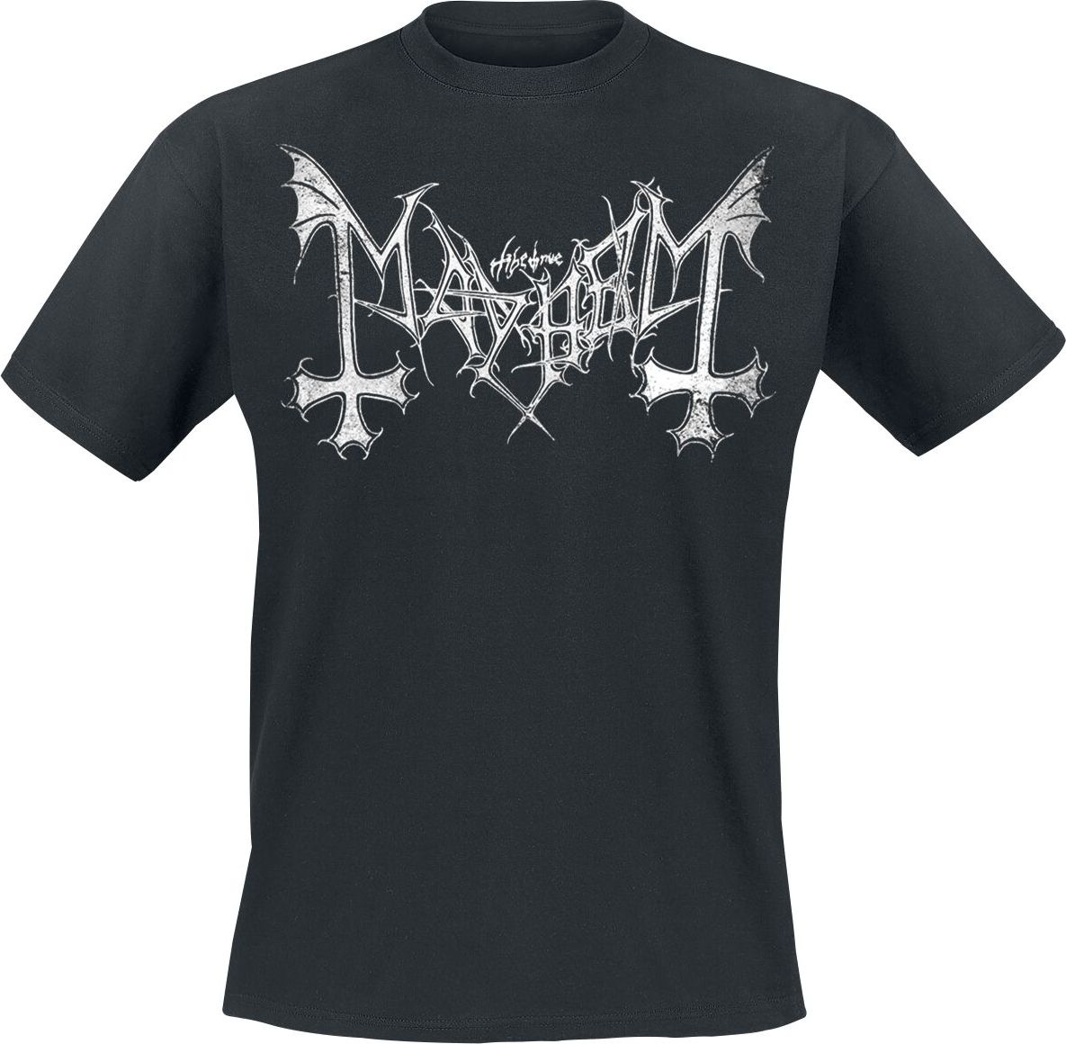 Mayhem Distressed Logo Tričko černá - RockTime.cz