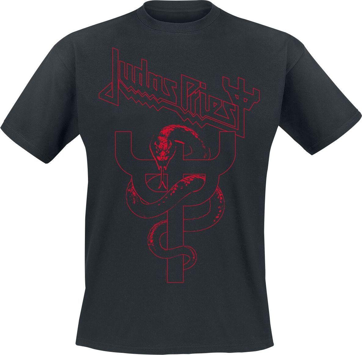 Judas Priest Snake Logo Line Tričko černá - RockTime.cz