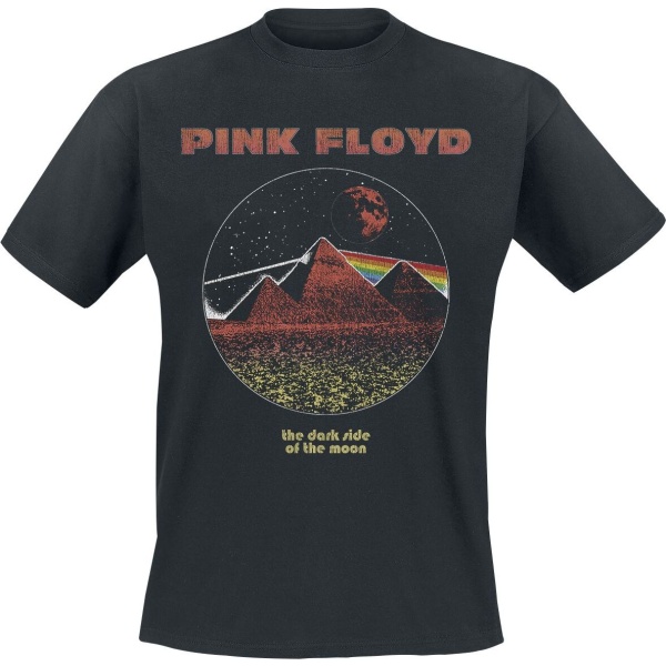 Pink Floyd DSTOM Pyramids Vintage Tričko černá - RockTime.cz