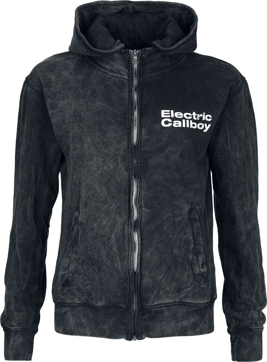 Electric Callboy Choo Choo Dámská mikina s kapucí na zip charcoal - RockTime.cz