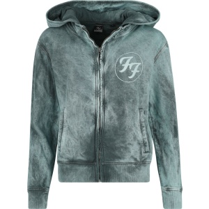 Foo Fighters Logo Space Blue Dámská mikina s kapucí na zip zelená - RockTime.cz