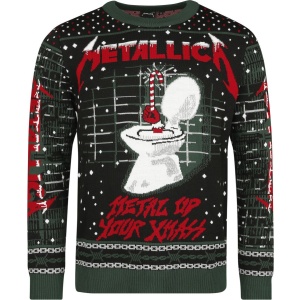 Metallica Christmas 2023 (Metal Up Your Ass) Pletený svetr vícebarevný - RockTime.cz