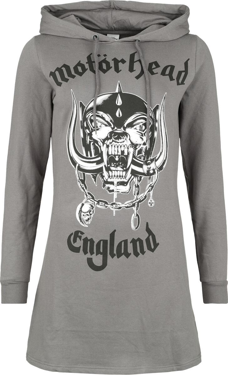 Motörhead England Šaty s kapucí šedá - RockTime.cz