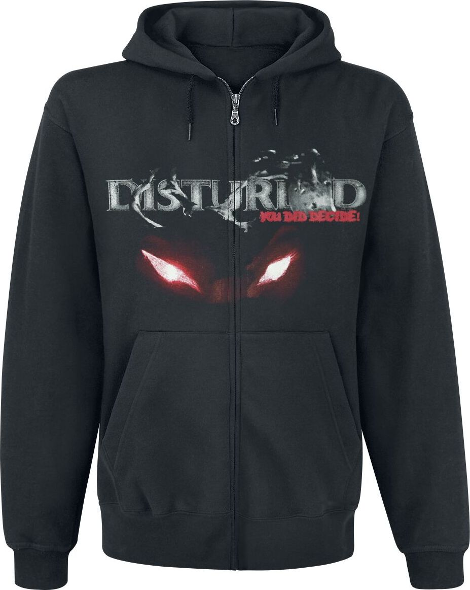 Disturbed Yep Your Sleeve Mikina s kapucí na zip černá - RockTime.cz