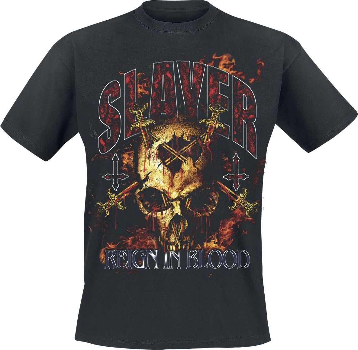 Slayer Reign Sword Skull Tričko černá - RockTime.cz