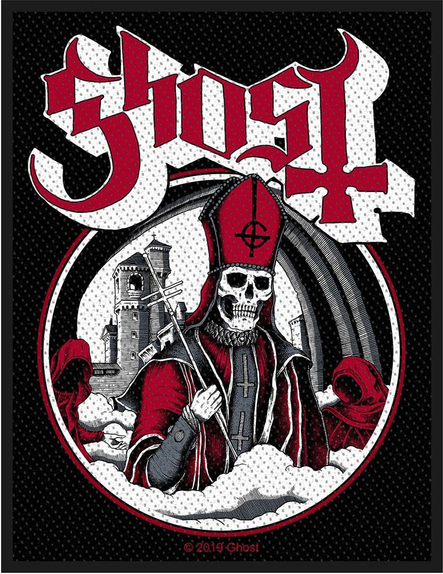 Ghost Secular Haze nášivka cerná/bílá/cervená - RockTime.cz