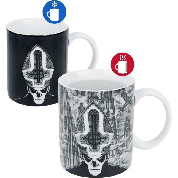 Ghost Tasse mit Thermoeffekt Hrnek černá - RockTime.cz