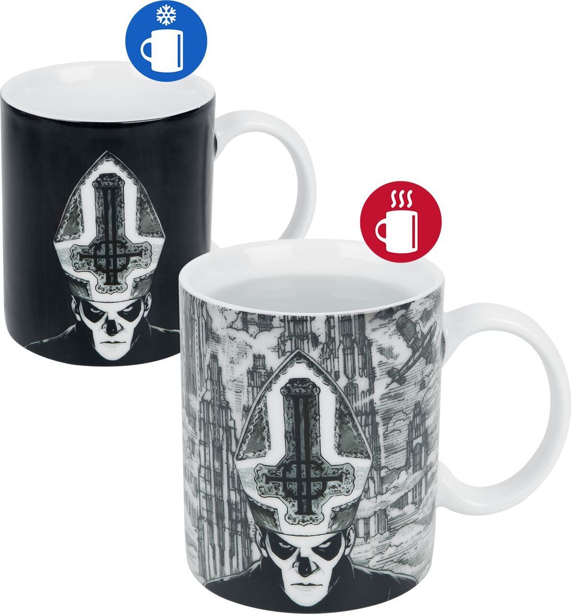 Ghost Tasse mit Thermoeffekt Hrnek černá - RockTime.cz