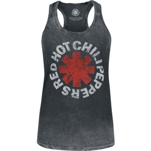 Red Hot Chili Peppers Distressed Logo Dámský tank top černá - RockTime.cz