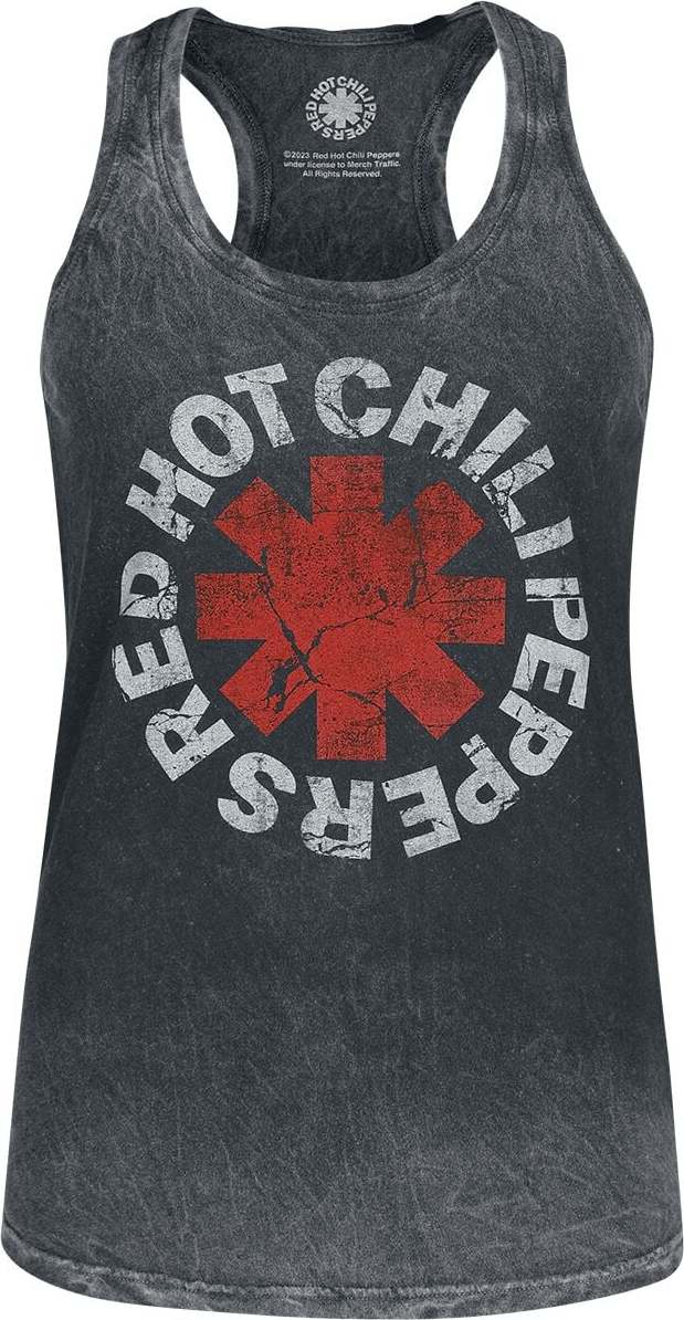 Red Hot Chili Peppers Distressed Logo Dámský tank top černá - RockTime.cz