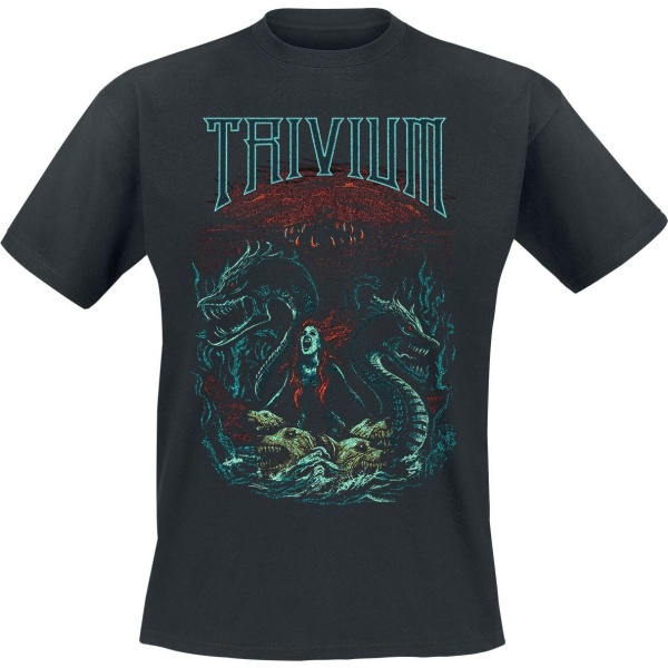 Trivium Dragon Mermaid Tričko černá - RockTime.cz