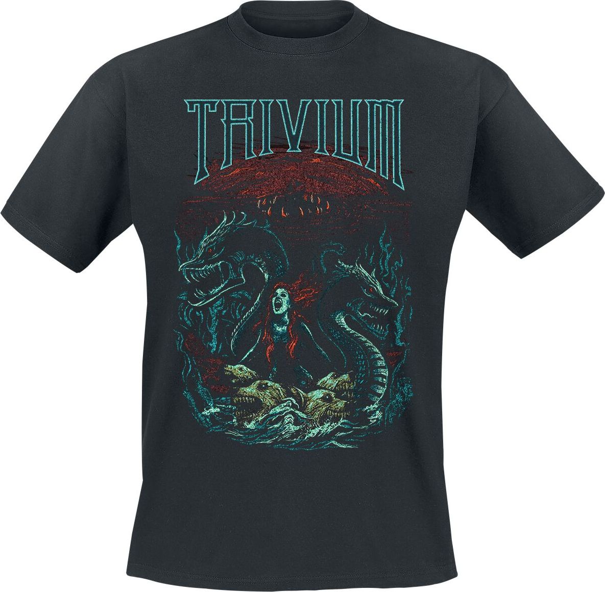 Trivium Dragon Mermaid Tričko černá - RockTime.cz