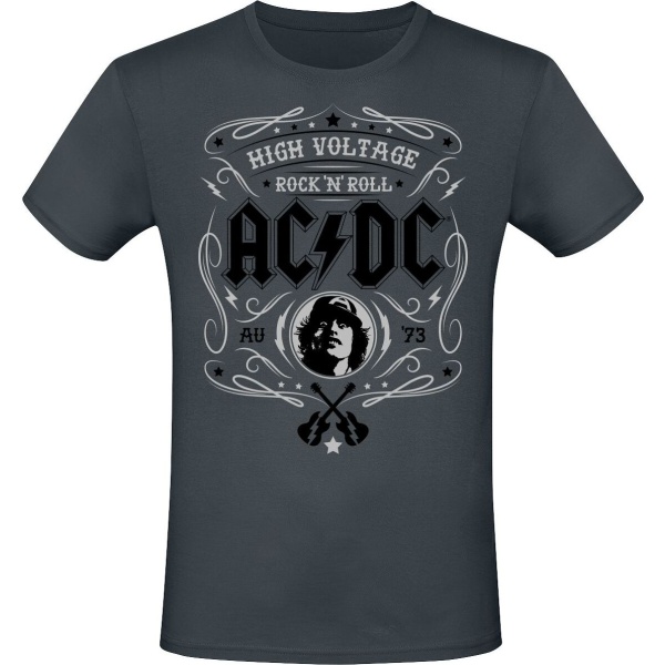 AC/DC High Voltage - Rock 'N' Roll Tričko charcoal - RockTime.cz