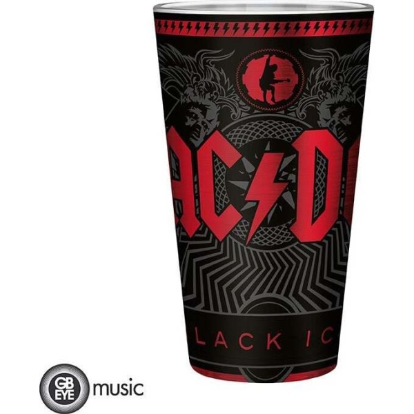 AC/DC Black Ice sklenicka cerná/cervená - RockTime.cz