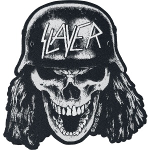 Slayer Wehrmacht Skull nášivka cerná/bílá - RockTime.cz