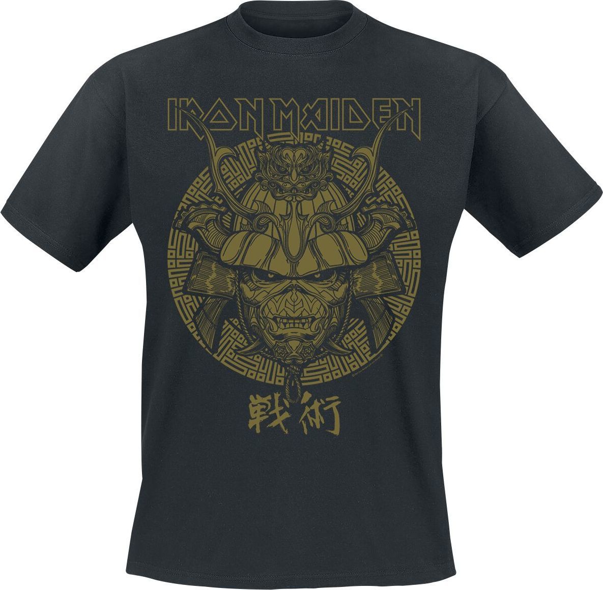 Iron Maiden Samurai Eddie Gold Graphic Tričko černá - RockTime.cz